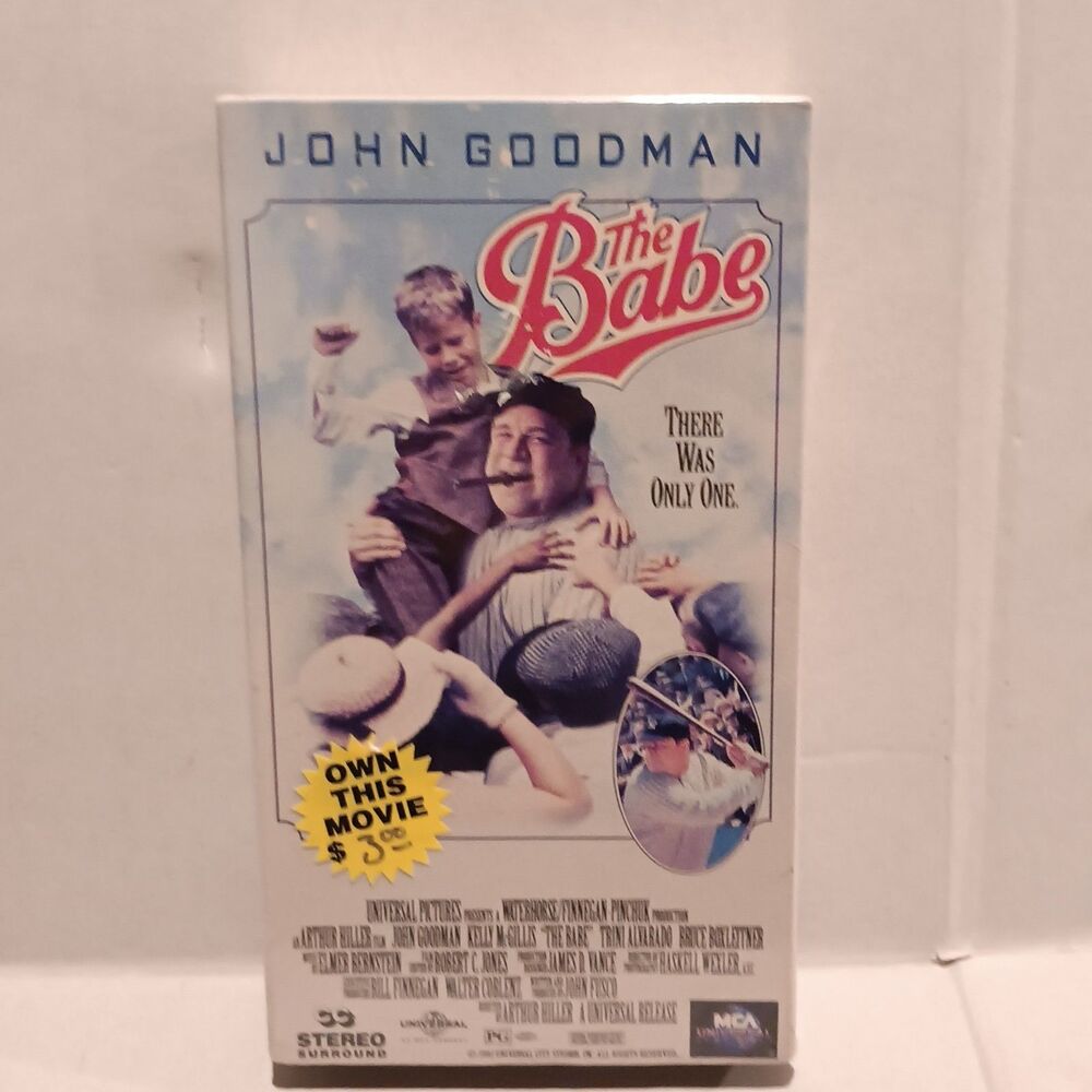 The Babe (VHS, 1992)-PG-MCA Universal-Biography-John Goodman-Sealed-NEW